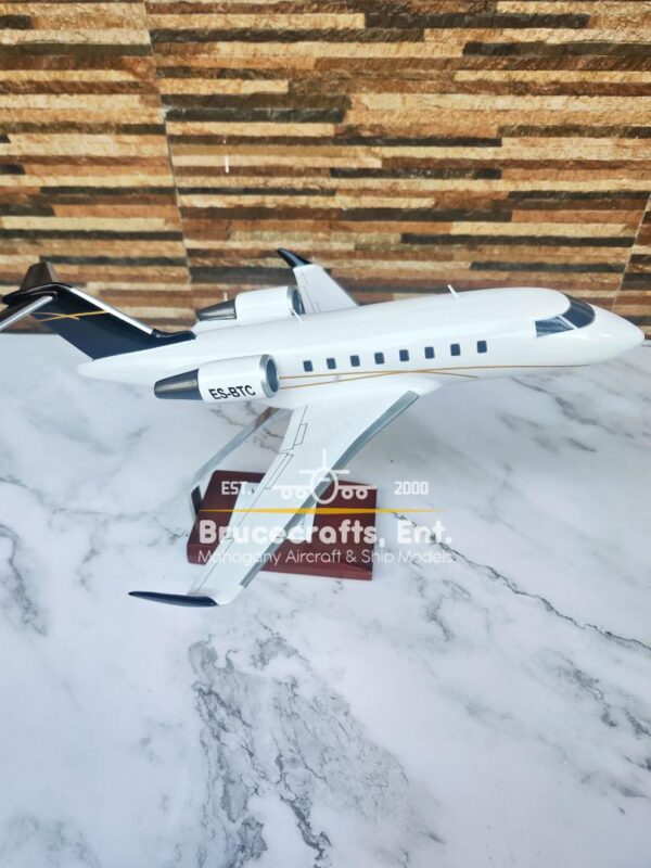 Model of Bombardier Challenger 605 with detailed craftsmanship.